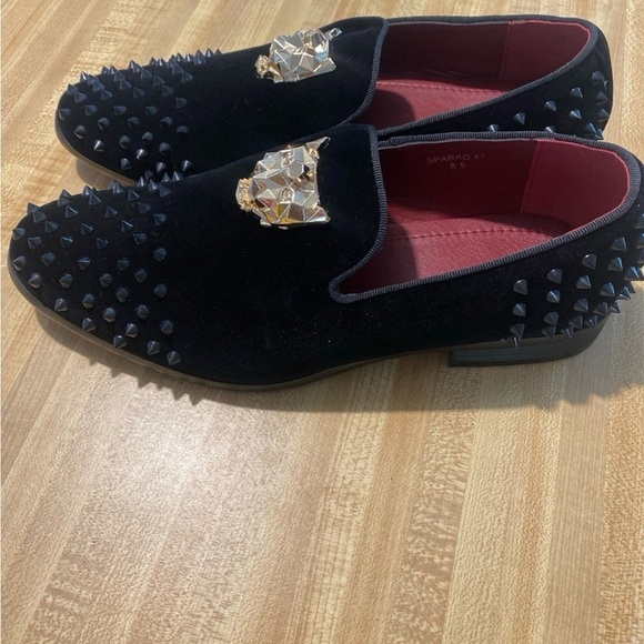 MEN'S VELVET SHOES: STYLISH SLIP-ON LOAFERS 8.5 - Picture 2 of 12